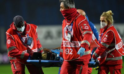 Osimhen suffers head trauma after collapsing against Atalanta