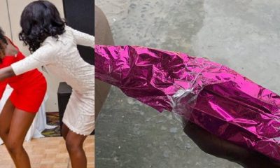 drama-as-wedding-guest-gifts-bride-wrapped-cutlass-photo