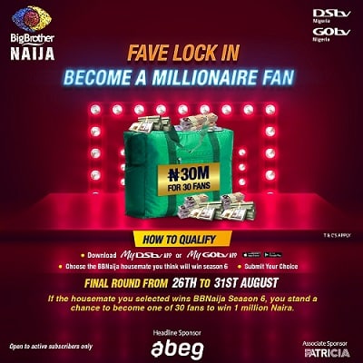 BBNaija - 30 Fans To Become Millionaires In Lock-In Competition(WATCH BBNAIJA AND BECOME A MILLIONAIRE)