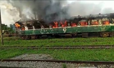 Man Flees After Setting Train On Fire