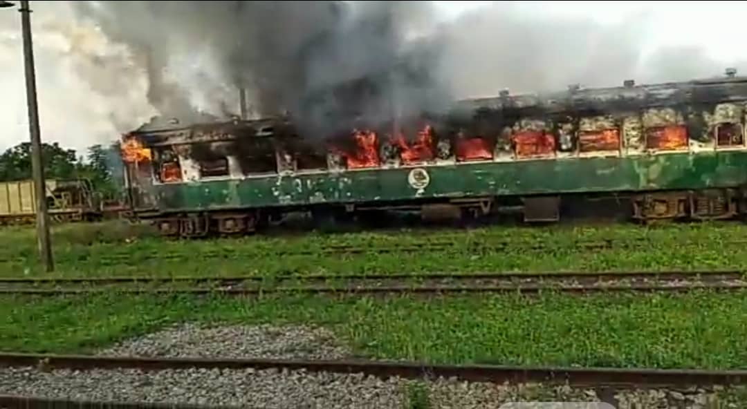 Man Flees After Setting Train On Fire