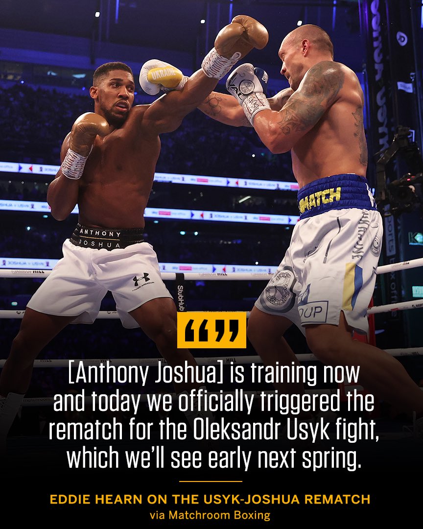 Anthony Joshua Officially Triggers Rematch