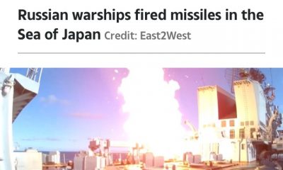 Russian Warships Fire Missiles