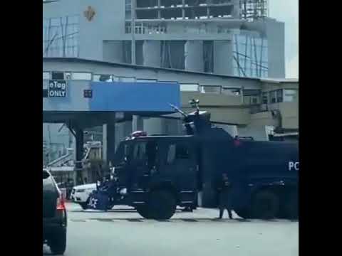 Heavy Police Presence At Lekki Tollgate