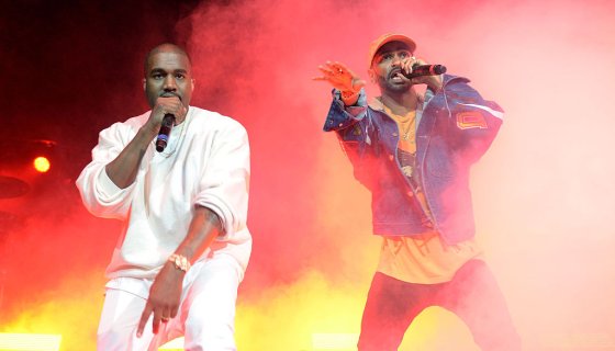 Kanye West & Big Sean Spotted Leaving The Studio