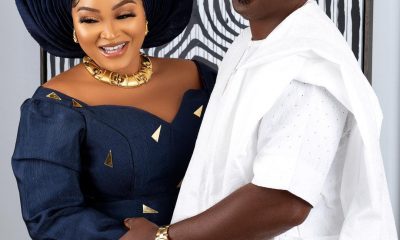 "Alhaji and Hajia Kazim Adeoti" – Mercy Aigbe announces new name as she continues to celebrate new husband - YabaLeftOnline