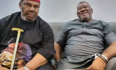 Rare photo of veteran actor, Pete Edochie, and his first son - YabaLeftOnline