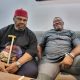 Rare photo of veteran actor, Pete Edochie, and his first son - YabaLeftOnline