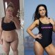 A mother who has lost 37 kilograms in just 18 months from meal prepping has shared the daily diet that keeps her looking her best (Melissa Timer pictured before and after)