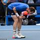 Andy Murray roars with joy after securing victory over Nikiloz Basilashvili in Melbourne