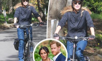 When Harry Met Sally actress Meg Ryan was spotted riding her bike onto the private Montecito road where Prince Harry, 37, Meghan, 40, and their two children, Archie, two, and Lilibet, eight months, live in a gated $14.7million estate.