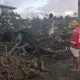 Harrowing photos have shown the devastation caused by the tsunami in Tonga as villages are destroyed and houses are turned into piles of rubble
