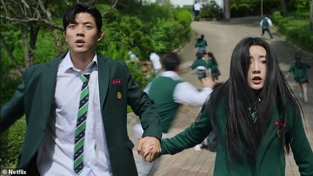 The next hit? High school zombie drama All Of Us Are Dead (pictured) is set to hit Netflix on January 28, and it
