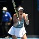 Danielle Collins celebrates her win over Alize Cornet in the Australian Open quarter-final
