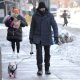 Too cute! Hugh Jackman dressed his beloved dog Dali up in a coat and bright red snow boots as they went for a stroll around chilly New York on Sunday