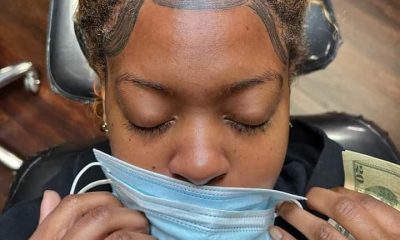 Woman trends after tattooing 'baby hair' to her forehead (photos)