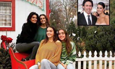 Angie Harmon with her three kids on Christmas 2021.