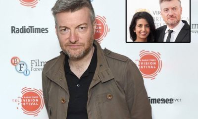 Charlie Brooker with his wife Konnie Huq.