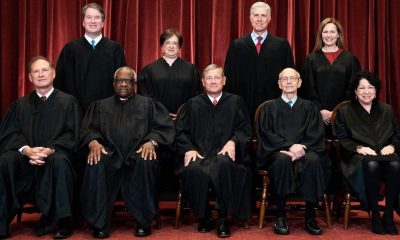 The nine Supreme Court justices pose for a group picture in 2021