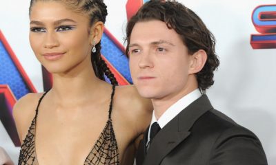 LOS ANGELES, CA - DECEMBER 13: Zendaya and Tom Holland attend Sony Pictures
