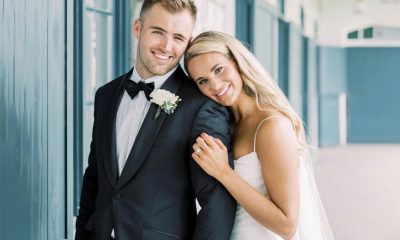 Jake Fromm and his longtime girlfriend turned wifeÂ Caroline Ostman on his Valentine