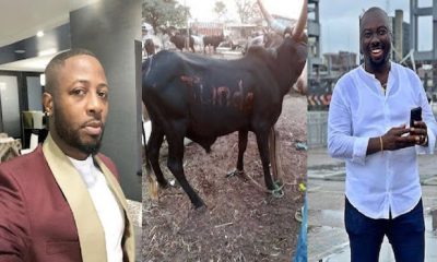 i’m in tears Already, this is too much – Tunde Ednut Goes Emotional as Obi Cubana Gift Him N5M and 6 cows for birthday party (Video)