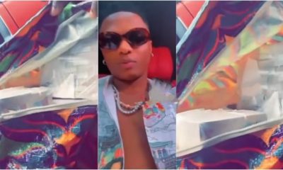 Wizkid steps out carrying Ghana Must Go bag