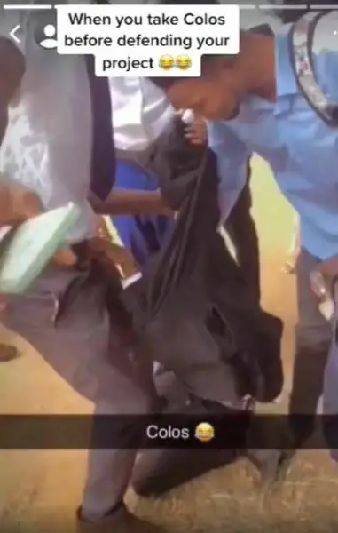 Final year student acts strangely after allegedly taking hard drug, c0lorad0 before project defence (Video) - YabaLeftOnline