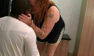 Nigerian man rejoices as his older White girlfriend accepts his marriage proposal in Delta State - YabaLeftOnline