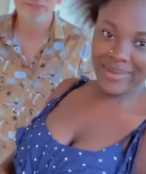 23-year-old Nigerian lady shows off her older white lover (video)