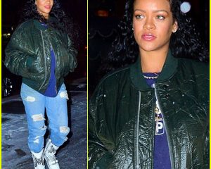 Rihanna Braves the Snowy Weather for Dinner in NYC