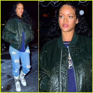Rihanna Braves the Snowy Weather for Dinner in NYC