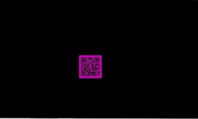 A screengrab from the Coinbase advert - which showed a QR code bouncing around a screen, and which caused the crypto platform