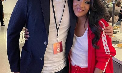 Country singer Mickey Guyton shared a photo after meeting Prince Harry at the Super Bowl folllowing her National Anthem performance