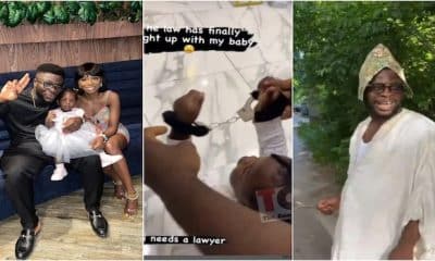 “This isn’t funny” Nigerians drag Craze Clown as he handcuffs his baby daughter ⋆ YinkFold.com