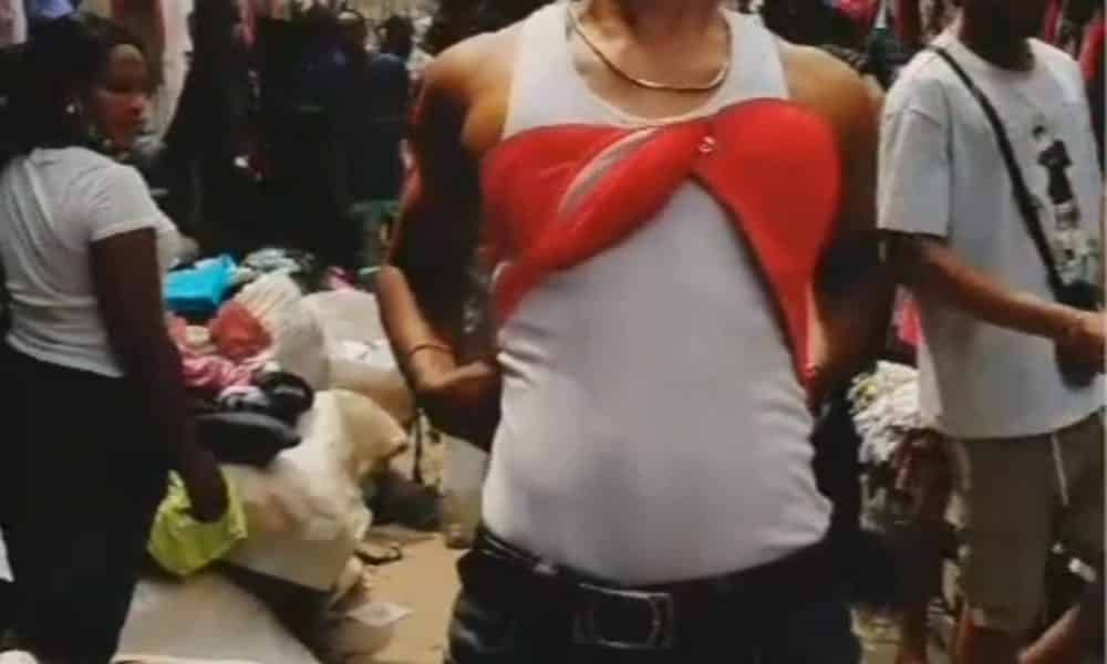 Uche Maduagwu creates a scene at a crowded market as he demands Igbo presidency in 2023 (video) - YabaLeftOnline
