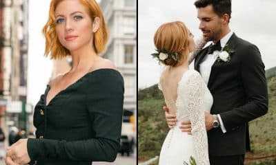 Brittany Snow with her husband Tyler Stanaland on their wedding day.