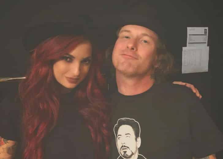 Corey Taylor with wife Alicia Taylor.