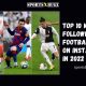 Top 10 Most Followed Footballers On Instagram in 2022
