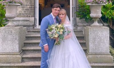 Ed Gamble and his wife Charlie Jamison at their wedding.