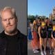 Jim Gaffigan with his wife and five children at The Wizarding World of Harry Potter in January 2022.