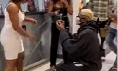Moment man disguises as Portable; proposes to a random lady who jumped in excitement not knowing it’s a prank [Video]