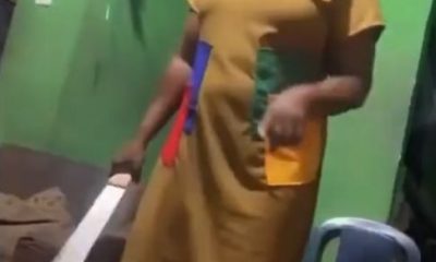 “Stay away from yahoo boys” – Mother says as she uses ‘iron-hand’ to make daughter listen to her advice (Video)