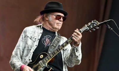 Neil Young performing at British Summertime 2019