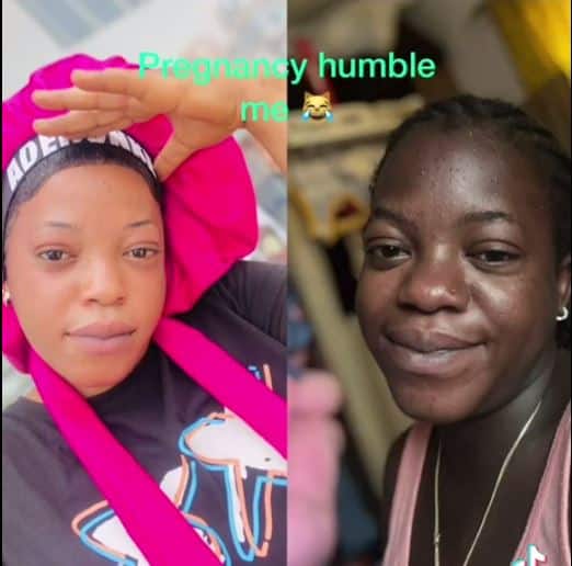 "Pregnancy humble me" – Lady writes as she shares how pregnancy changed her look (video) - YabaLeftOnline