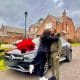 Actor, Williams Uchemba gifts his wife a brand new Mercedes-Benz as push present (video) - YabaLeftOnline