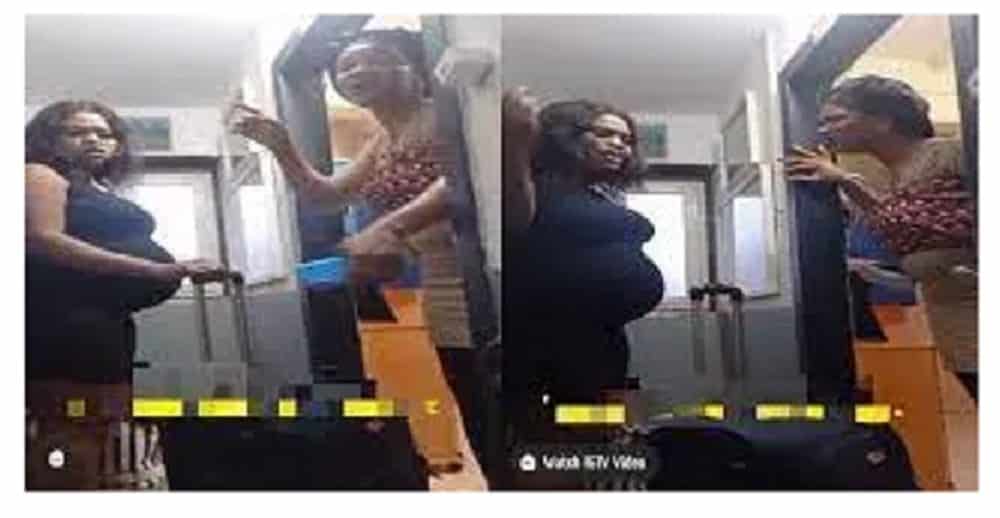 Pregnant Side Chic Clashes With Legal Wife As She Forces Herself Into Their Matrimonial Home