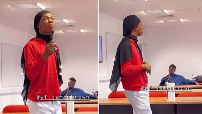 James Brown renders oyibo classmate speechless during presentation