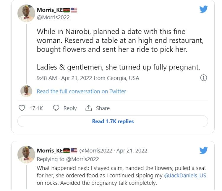 Man narrates how he asked a pretty lady out on a date only for her to show up heavily pregnant 2