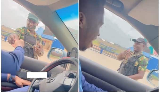 Military officer clarifies after giving N500 to motorist at checkpoint